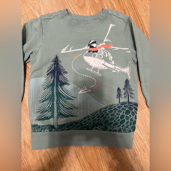 Carter’s Green Kids' Sweater with Skiing Design (Size 3T) - Picture 3 of 5